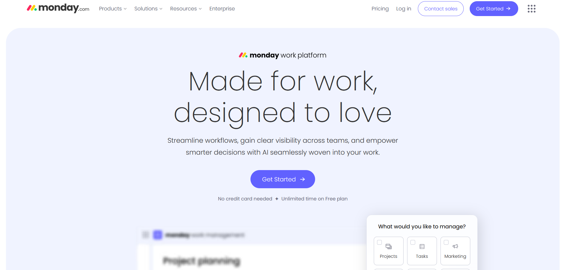 Monday.com AI Interface